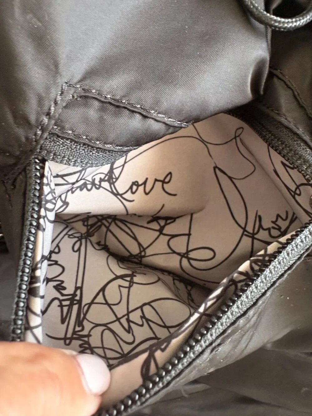 Lululemon Black Nylon Ruched Flap Backpack Multiple Pockets Retro 19